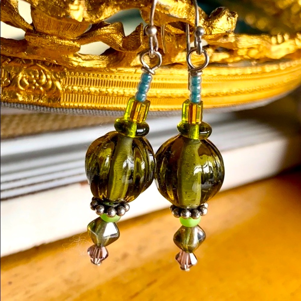 Bright Olive Earrings